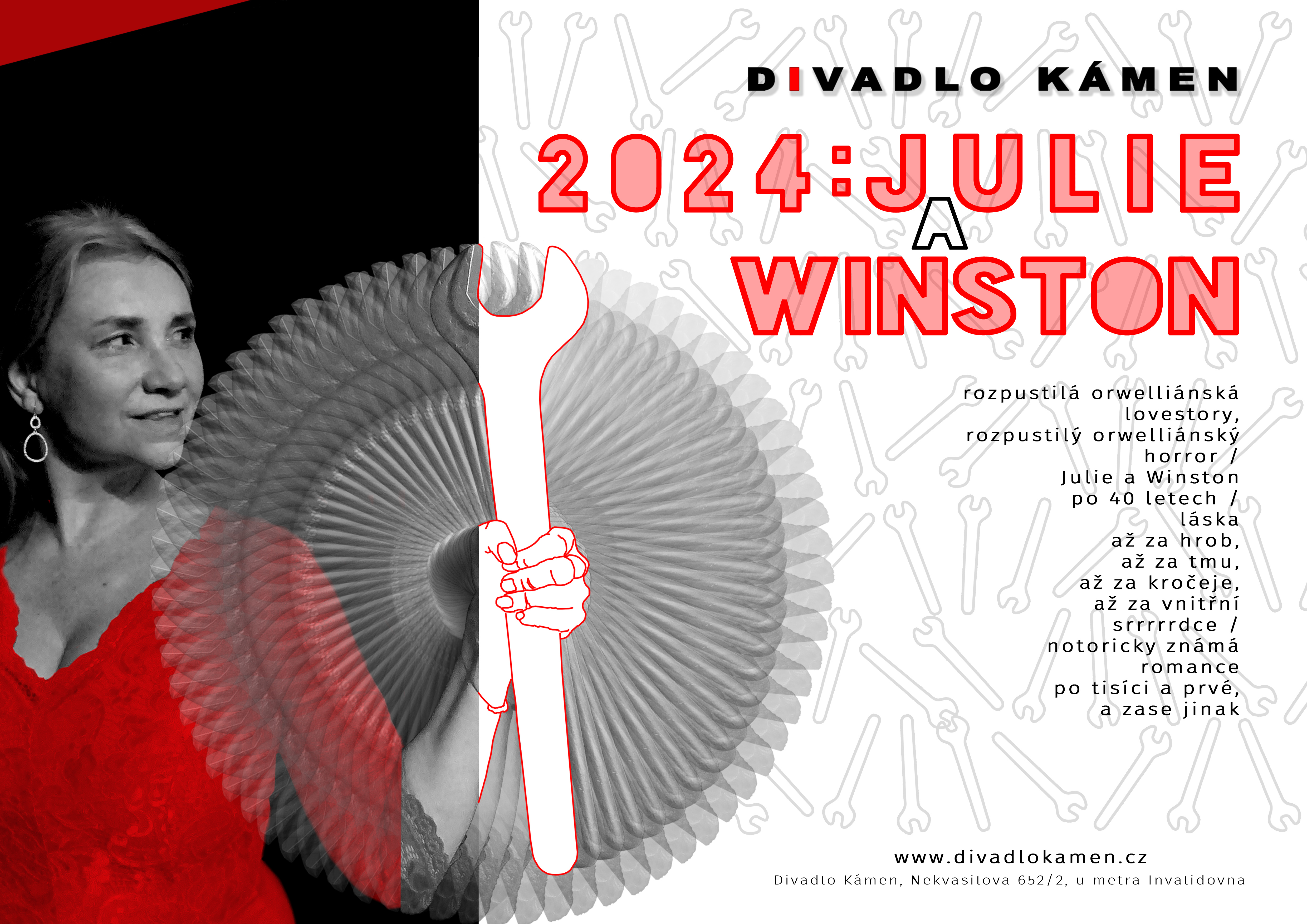 Divadlo Kámen: 2024 - Julie a Winston, Praha 8 -Divadlo Kámen, Praha 8 - Karlín, Nekvasilova 2